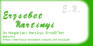 erzsebet martinyi business card